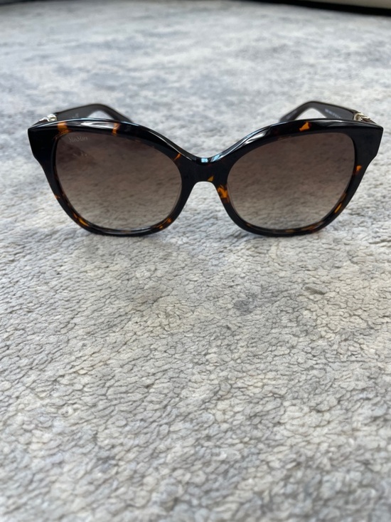 New MaxMara Emme3 Sunglasses MM0014 Dark Havana Tortoise 56mm Butterfly Oversize main image 4